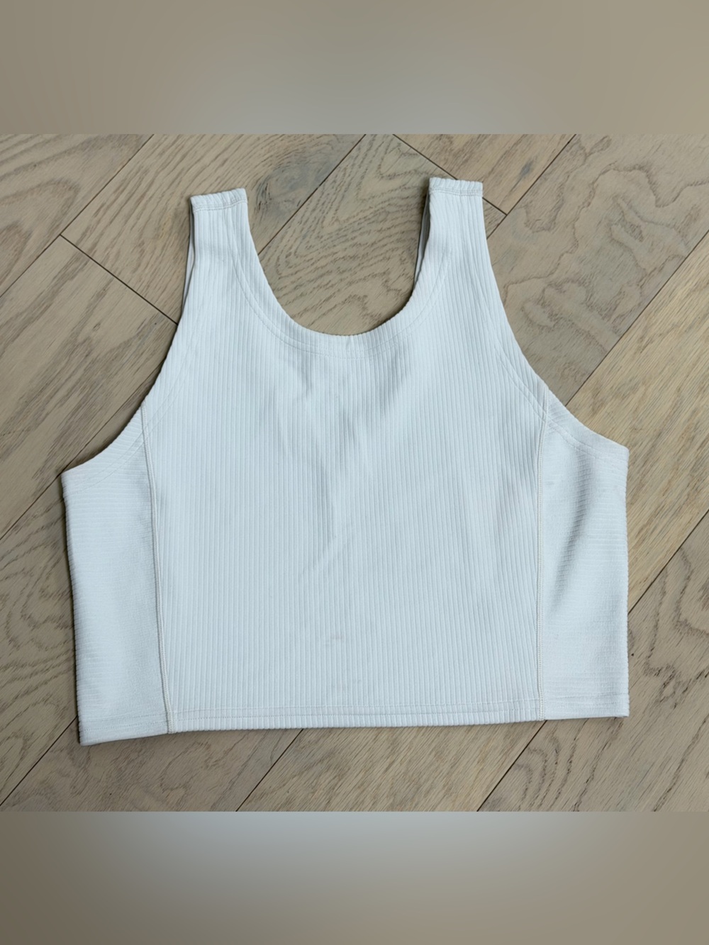 lululemon athletica White Active Tank Top with Ribbed Trim